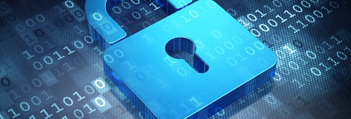 Cybersecurity image with lock