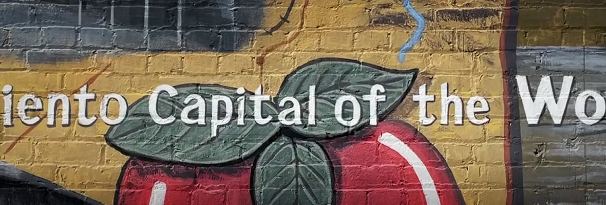 Georgia Tech Helps Rebuild Former Pimento Capital of the World; photo of  the phrase "Pimiento Capital of the world" 