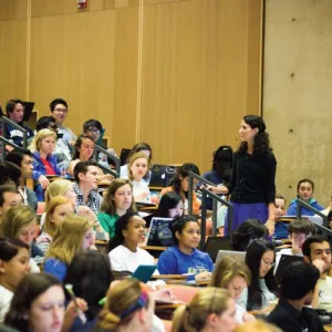 Professor Kelly Hogan with Students