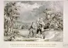 A historic painting depicting Benjamin Franklin's kite experiment.