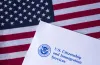 U.S. Citizens and Immigration Service on a flag
