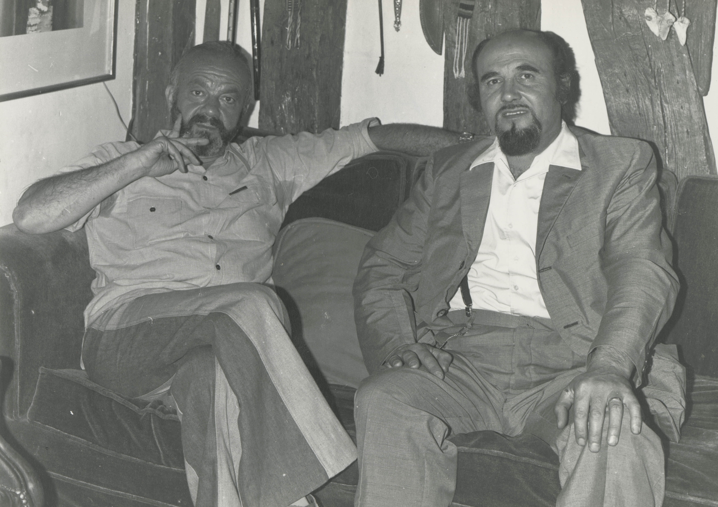 "Vast tango archive of Argentine composer Astor Piazzolla funded for preservation; Astor Piazzolla (left) with Parisian record collector Edouard Pecourt."