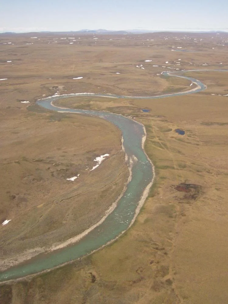 "As rising temperatures affect Alaskan rivers, effects ripple through Indigenous communities; Picture: The Kuparuk River in Alaska. (Credit: Michael Gooseff)"