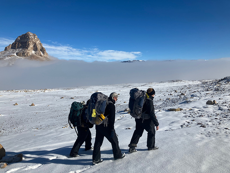 "Speaking stones: Analyzing Antarctica's rocks to explore Earth's past and possible futures; Tremblay and her team trekked into Antarctica’s remote McMurdo Dry Valleys to take rock samples and record the weather, temperature and atmospheric conditions at a number of sites. The rock samples they collected are being sent in cold storage on a ship to Tremblay’s lab at Purdue. Once they arrive, she will run the chemical analyses and conduct more detailed research. (Purdue University photo courtesy of Marissa Tremblay)"